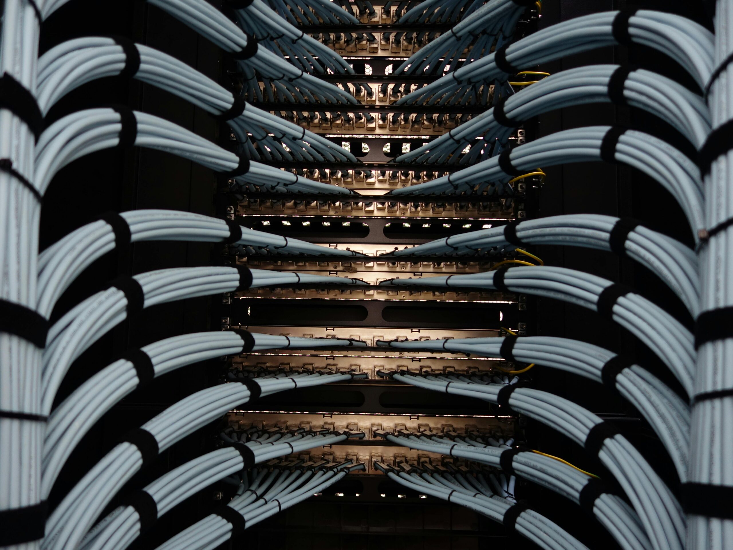 pexels-photo-19166565-19166565 Organized network server cables for efficient data management.